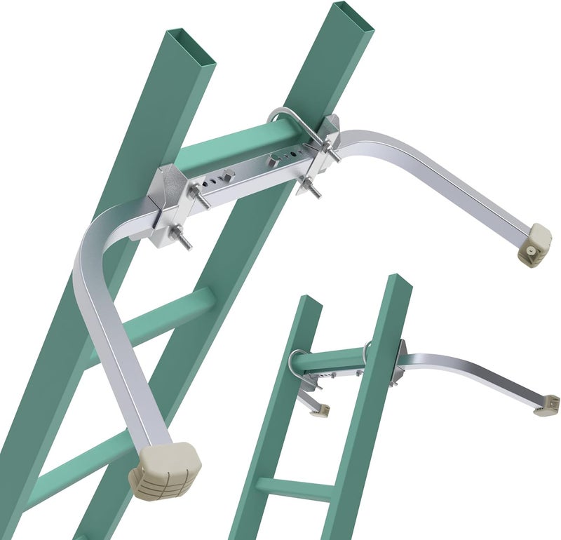 Foozet Ladder Stabilizer,Heavy Duty Aluminum Extended Ladder Accessory for Roof Gutter Guard Cleaning Tools,Ladder Stand-Off Wing Span/Wall Ladder Hooks with Non-Slip Rubber Bottom pad.(Patent) - Image 1